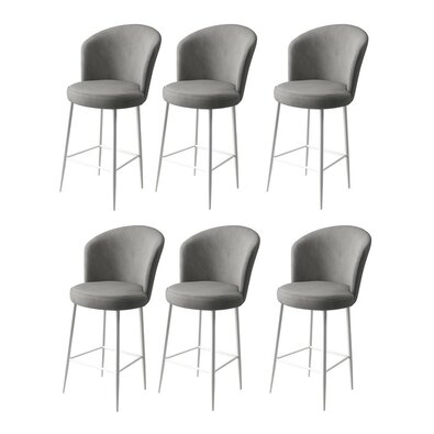 Set de scaune de bar Alte Grey and White, 6 buc.