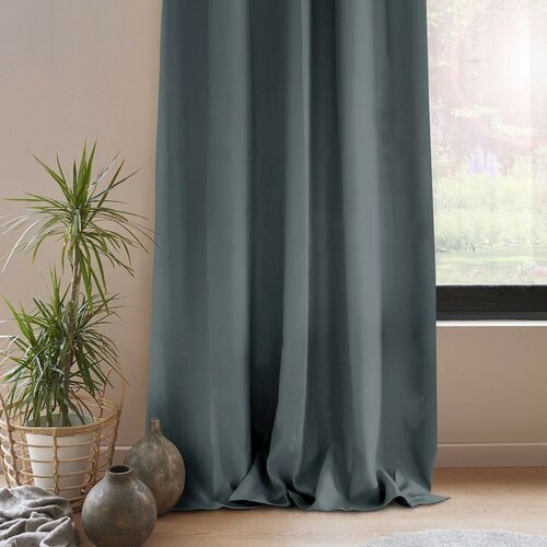 Restilo Záves Blackout EYELETS sivá, 140 x 245 cm