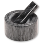 Kesper 71504 Márvány mozsár és mozsártörő, fekete, átmérő 13 cm