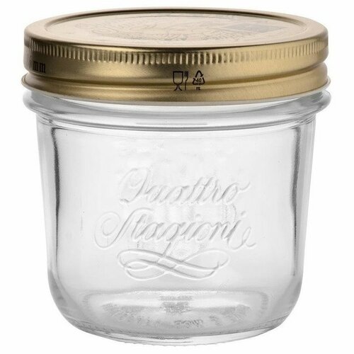 Bormioli Rocco Einmachglas mit Deckel Quattro Stagioni Wide Mouth, 200 ml