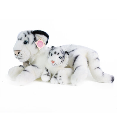 Pluszowy tygrys biały z tygrysiątkiem Rappa, 38 cm