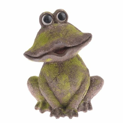 Decor de grădină Broască, ceramică MgO, 28 x 22 x 38 cm