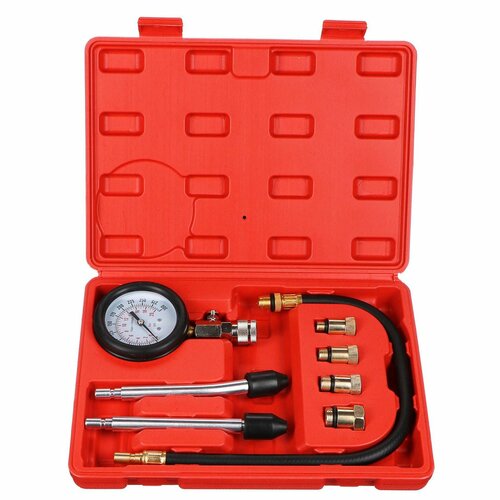 Sixtol Sada pro testování komprese benzínových motorů MECHANIC ENGINE TESTER 8, 0-20 bar, 8 ks