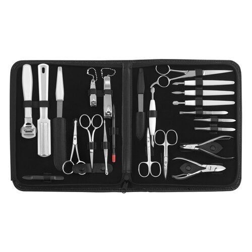 Manikura in pedikura v usnjenem etuiju, 23 kosov