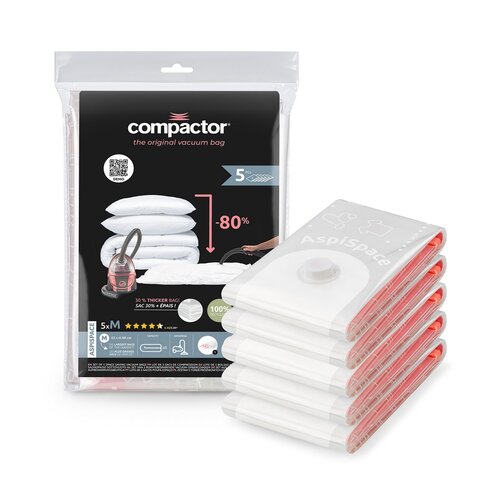 Compactor Vakuum-Aufbewahrungsbeutel-Set Bag Aspispace, 5 St.