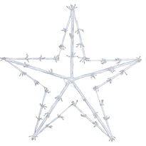 Decorațiune LED de Crăciun White star, 80 cm