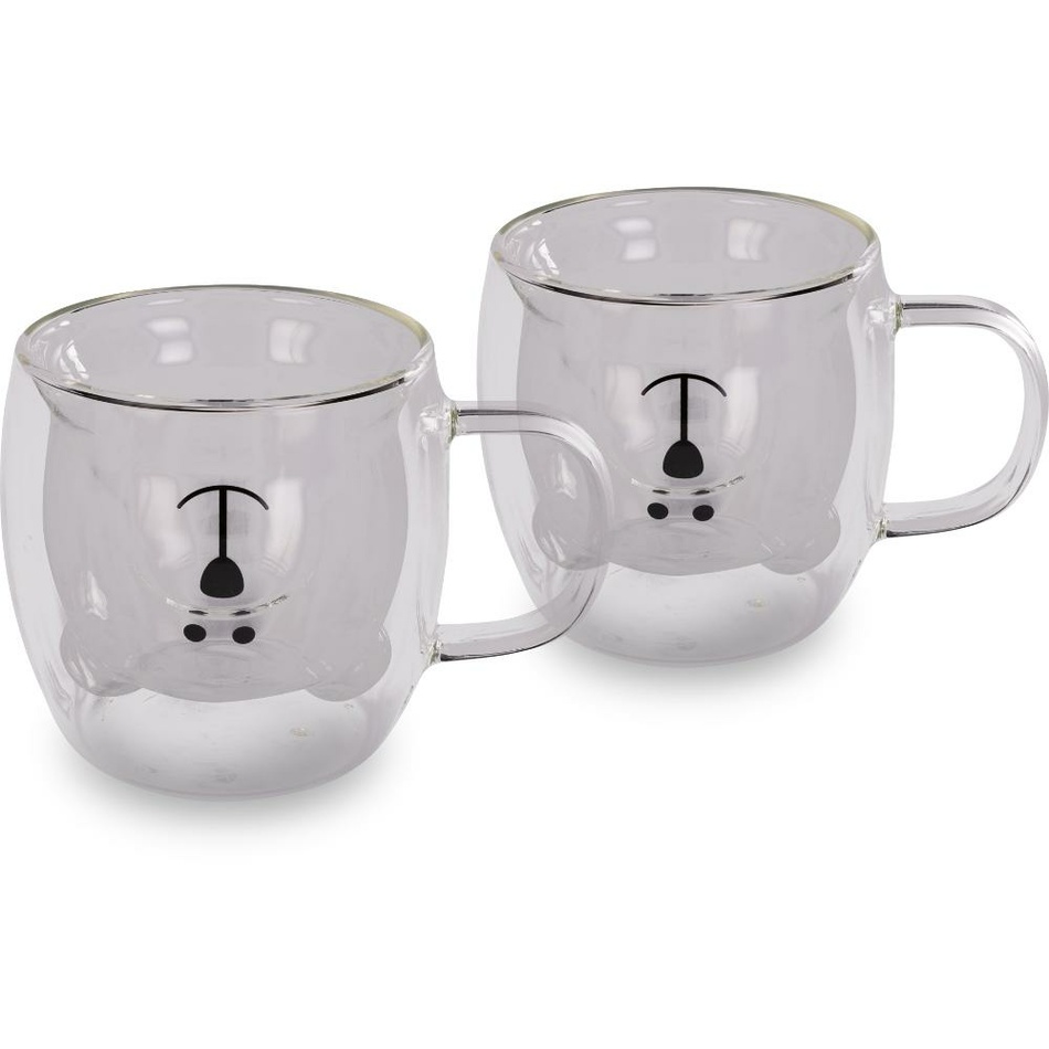 Lamart LT9125 2-częściowy zestaw szklanek BearVaso, 250 ml, przezroczyste