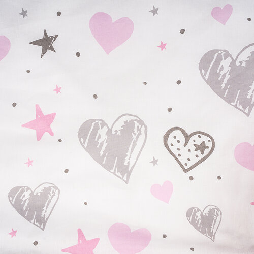 4Home gyermek pamut ágyneműhuzat kiságyba Little heart, 100 x 135 cm, 40 x 60 cm
