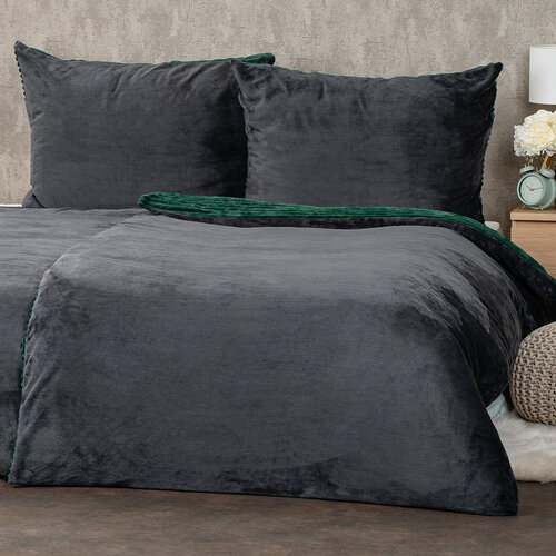 4Home Posteljnina iz mikroflanela Stripe zelena,140 x 200 cm, 70 x 90 cm