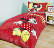 Dětské bavlněné povlečení Minnie Mouse, 140 x 200 , červená, 140 x 200 cm, 70 x 90 cm