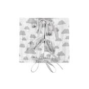 Păturică de înfășat Bellatex Clouds gri , 75x 75 cm