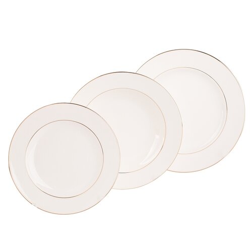 MariaPaula 18-teiliges Esszimmer-Set Ecru Nova Gold Line