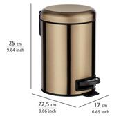 Wenko Leman 3 l pedálos szemetes, réz