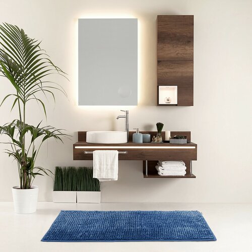 Restilo Set de covorașe baie Bati albastru închis, 2 buc 50 x 80 cm, 40 x 50 cm