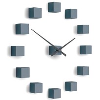 Годинник Future Time FT3000GY кубічний сірийСамоклеючий дизайнерський годинник, діаметр 50 см