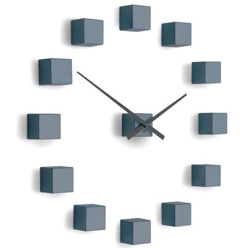 Future Time FT3000GY Cubic grey Dizajnové samolepiace hodiny, pr. 50 cm