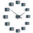 Future Time FT3000GY Cubic grey Designové samolepiace hodiny, pr. 50 cm