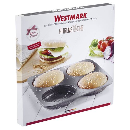 Westmark Big perforált forma 4 hamburger zsemléhez, átmérő 12 cm