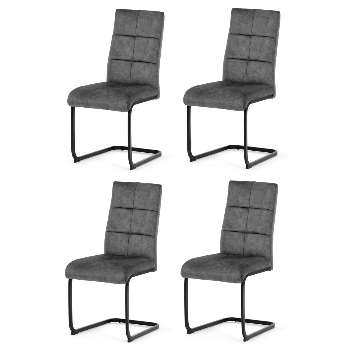 Sada jídelních židlí Vintage DCL-D1275 GREY4, 4 ks