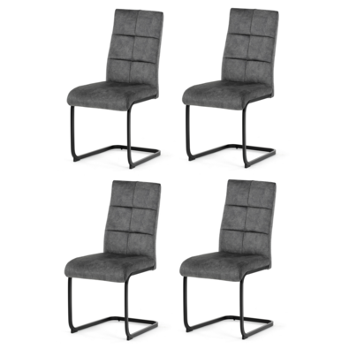 Set de scaune de sufragerie Vintage DCL-D1275GREY4, 4 buc