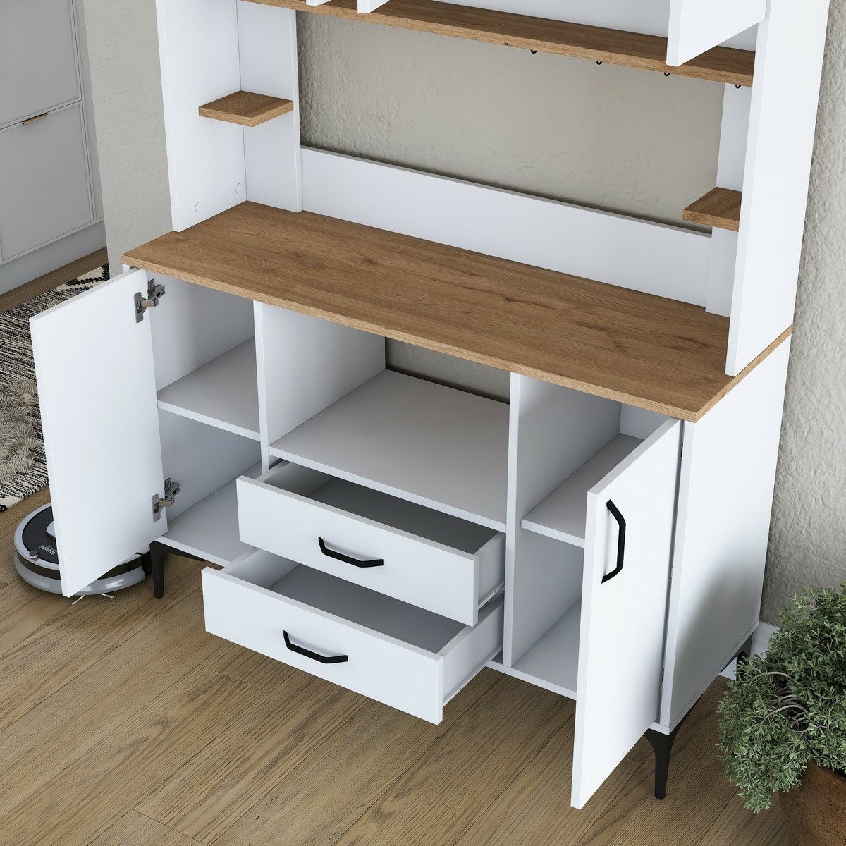 Skriňa Jedy Walnut and White