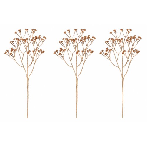 Gypsophila ágak virágokkal, 3 db, arany, 63 cm