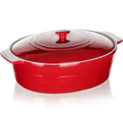 Banquet Form Auflaufform oval mit Deckel Culinaria Red 3,6 l