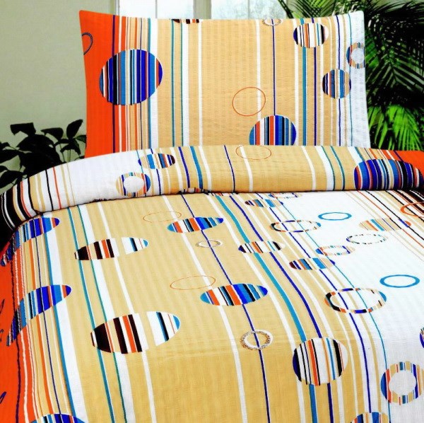 Krepové obliečky Alea oranžová krep APEX 140 x 200 cm, 70 x 90 cm