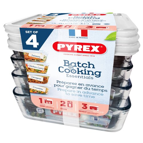 Pyrex 4 üvegedényből álló készlet, 1,5L