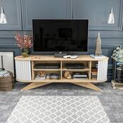 Stolik pod telewizor Stor Sapphire Oak and White