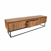Televízny stolík Lupin v odtieni orech a čierna