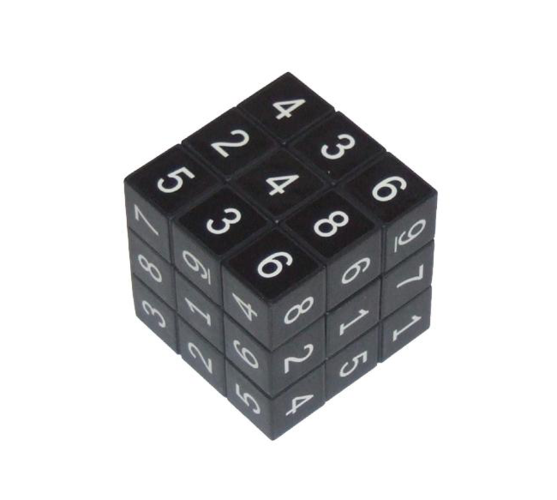 Rubikova kostka se sudoku, černá