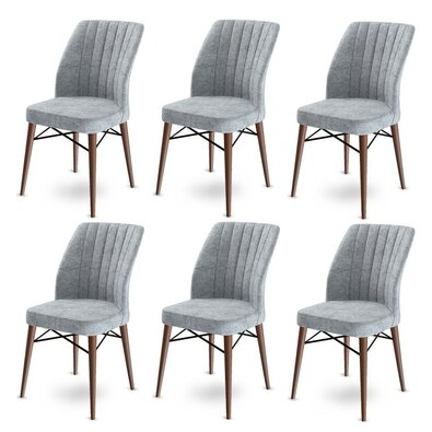 Zestaw krzeseł do jadalni Flex Grey and Brown, 6 szt.