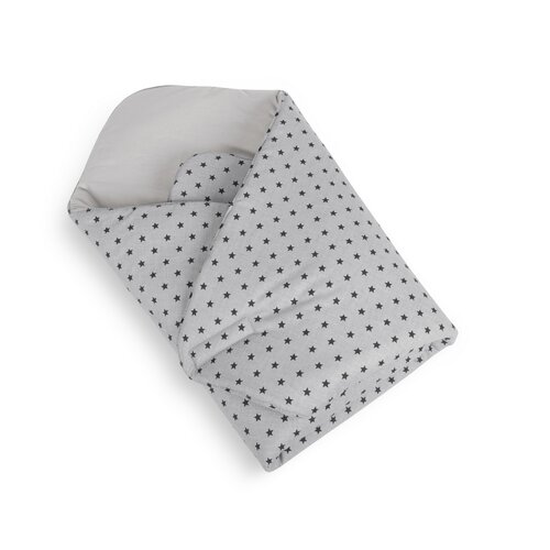 Păturică de înfășat copii Bellatex Stele gri , 75 x 75 cm