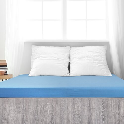 4Home Jersey-Bettlaken Mako blau, 180 x 200 cm