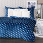 Lenjerie pat 1pers., 4Home microflanel Stars albastru, 140 x 220 cm, 70 x 90 cm