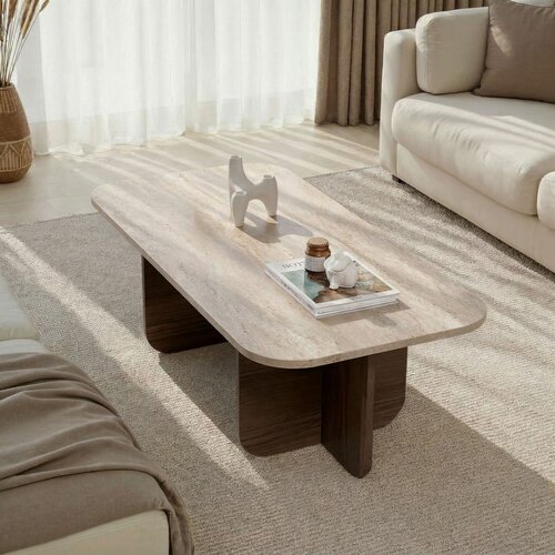 Konferenční stolek Kairo Travertine , Venezia Walnut