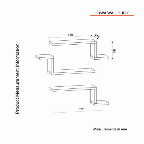 Lowa White polc, 3 db