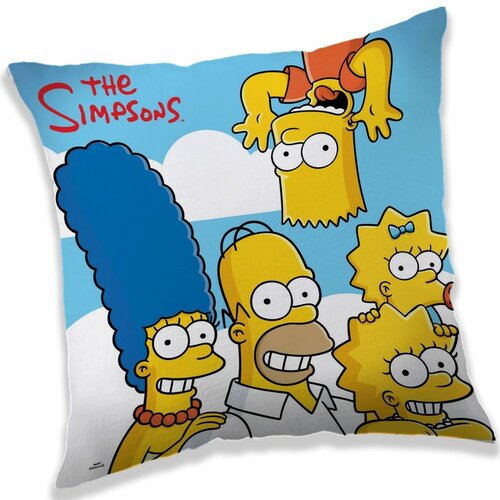 Obrázok Jerry Fabrics Vankúšik The Simpsons family clouds, 40 x 40 cm