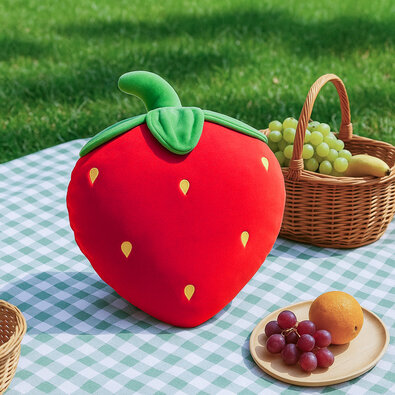 Squish Strawberry Garden Pillow, 50 x 40 x 15 cm