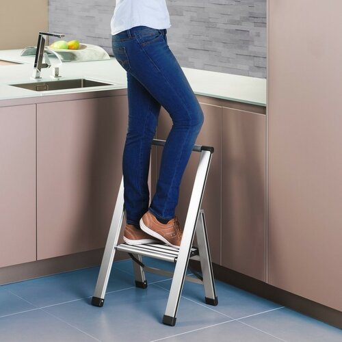 Wenko Hliníkové skladacie schodíky protišmykové XXL, 1 stupeň