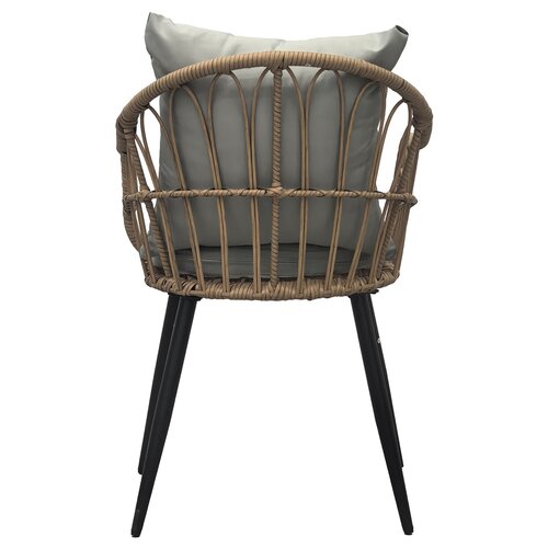 Autronic Scaun de gradina, metal, polyrattan,natural , AZ-F1406 NAT