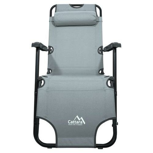 Cattara 13514 Comfort Klappstuhl, grau, 155 x 61 cm