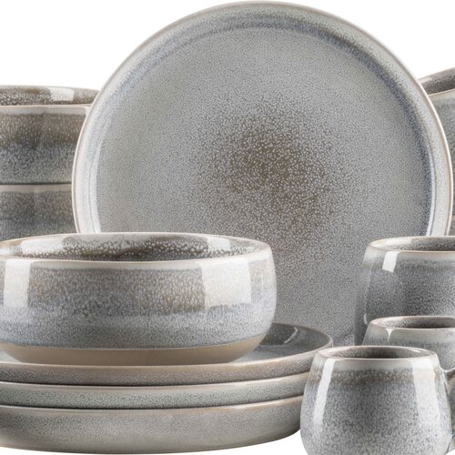 Mäser 16 darabos reggeli edénykészlet AQUATA – szürke