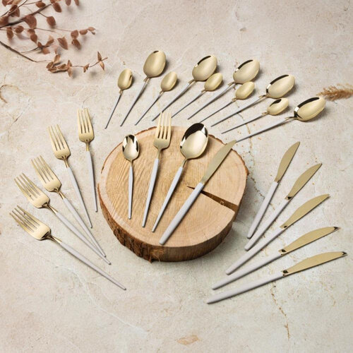 BerlingerHaus 24-teiliges Edelstahlbesteck-Set Sahara