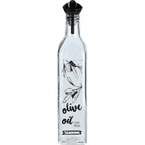 EH Скляна пляшка для оливкової олії з лійкою 500 мл, прозора