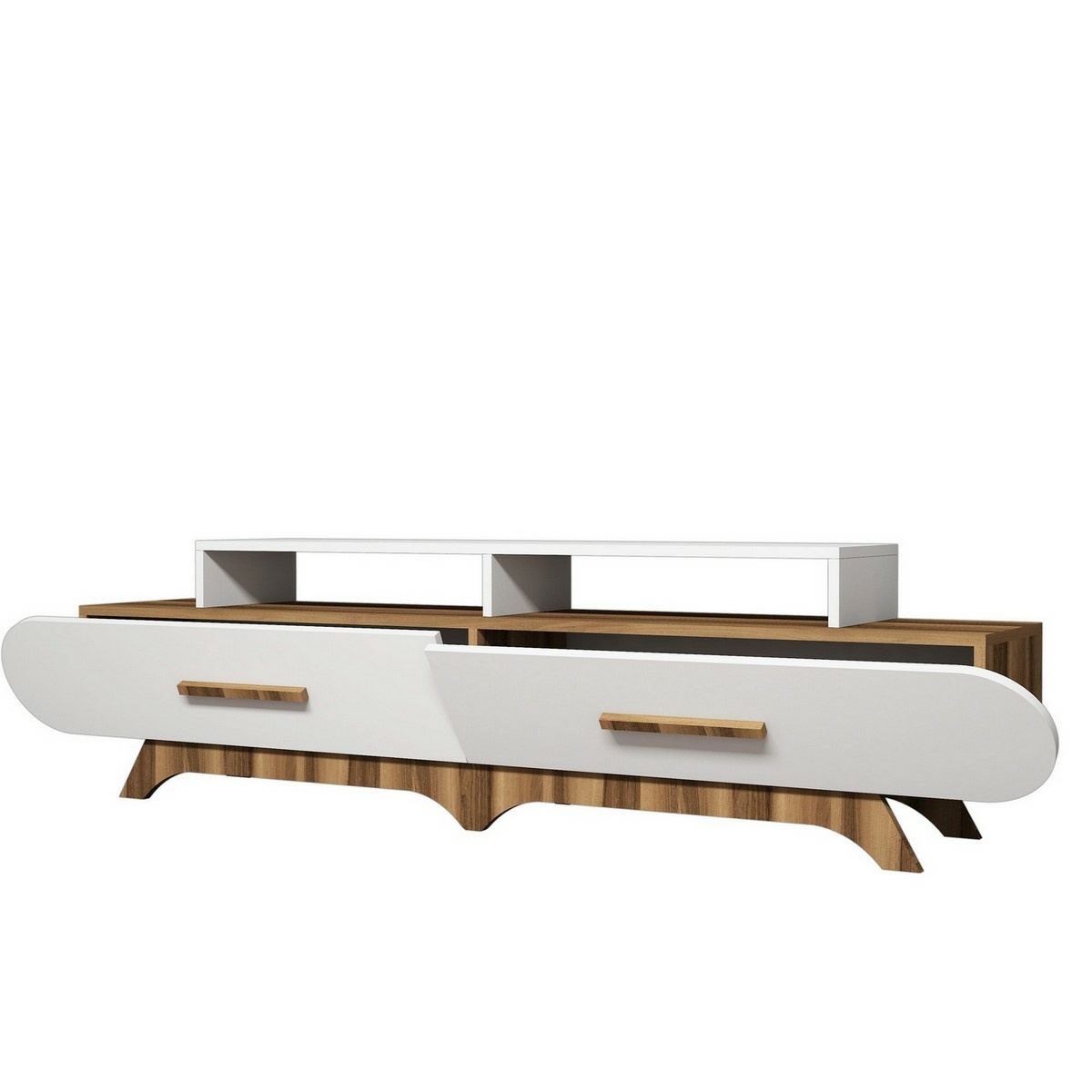 Televízny stolík Flora White and Walnut