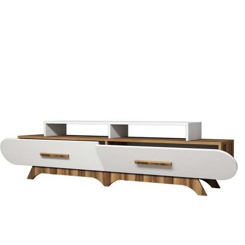 Televízny stolík Flora White and Walnut