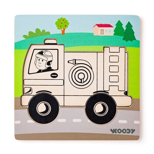 Woody Puzzle Baby Pompier