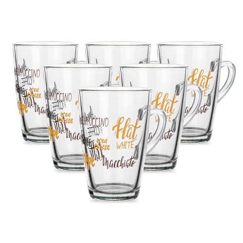 Set de pahare de sticlă CAFE II, 350 ml, 6 buc.
